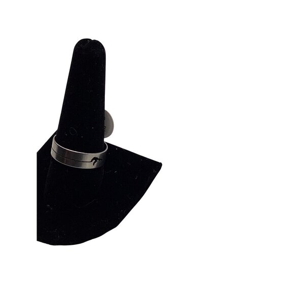 Stainless Steel Unisex Ring Sliver Tone Size 10 - Picture 7 of 8